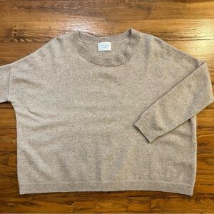 Bella Jones Mink Angora Wool Blend Sweater Beige Size L Oversized
